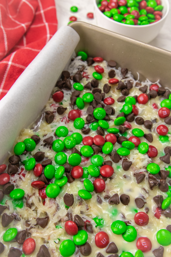 Festive And Easy Christmas Magic Layer Brownie Bars