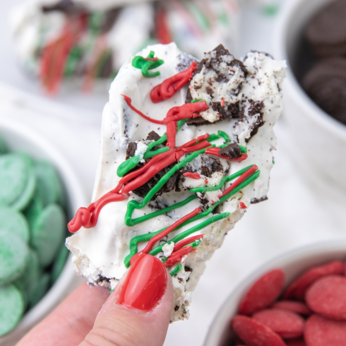 holding holiday bark