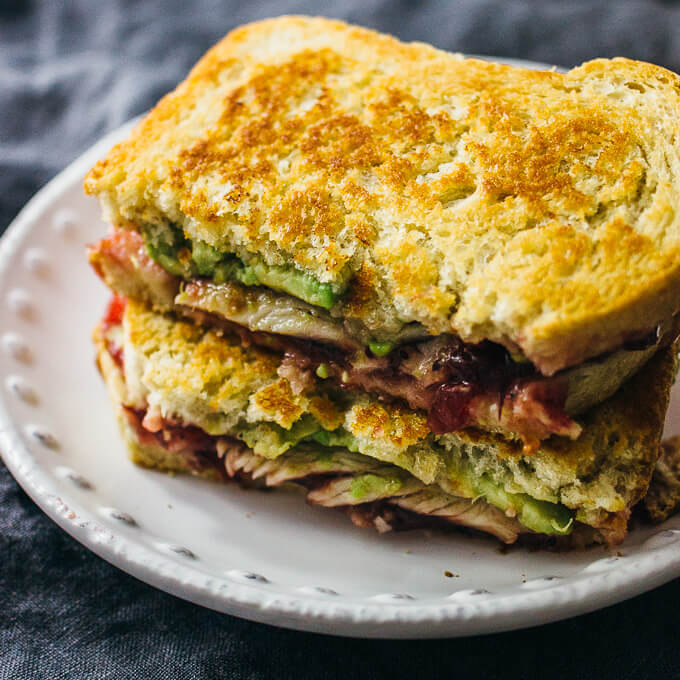 turkey cranberry toasted sandwich