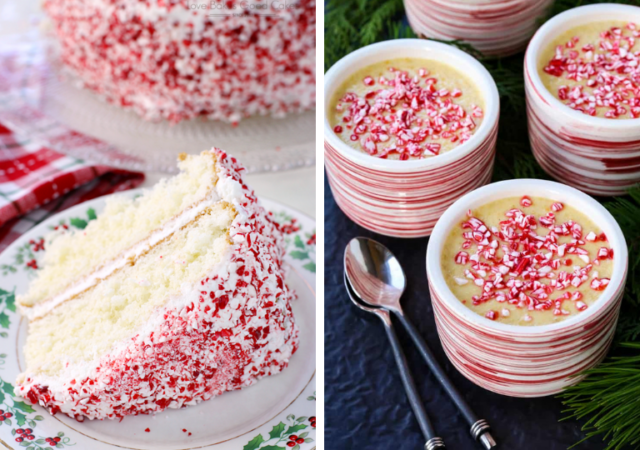 peppermint dessert collage