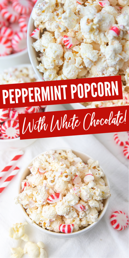 Give this white chocolate peppermint popcorn is a fun dessert popcorn. This is a white chocolate and mint flavored popcorn that is a hit! #passion4savings #peppermint #whitechocolate #dessert #nobake #easy #holiday #christmas #dessert white chocolate peppermint popcorn