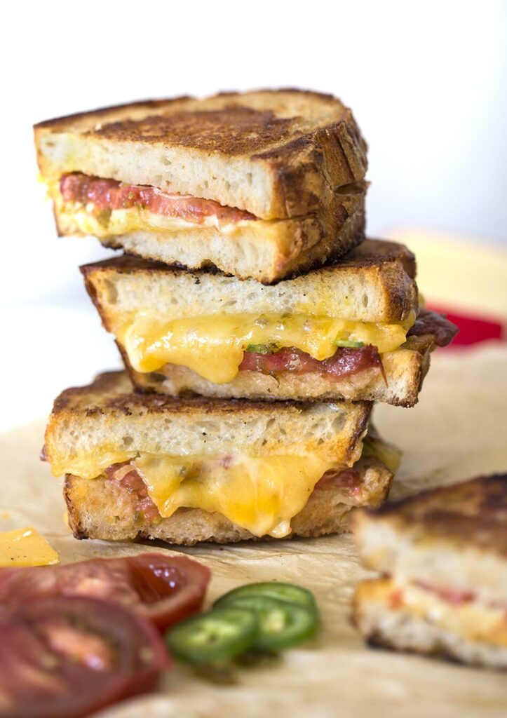 stacked grilled cheese 