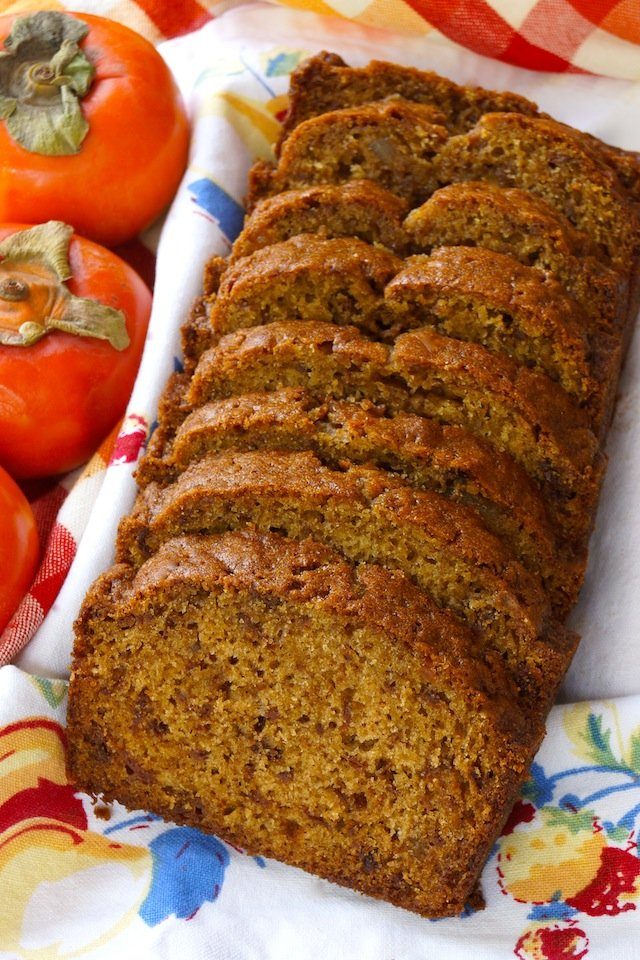 persimmon gingerbread sliced 