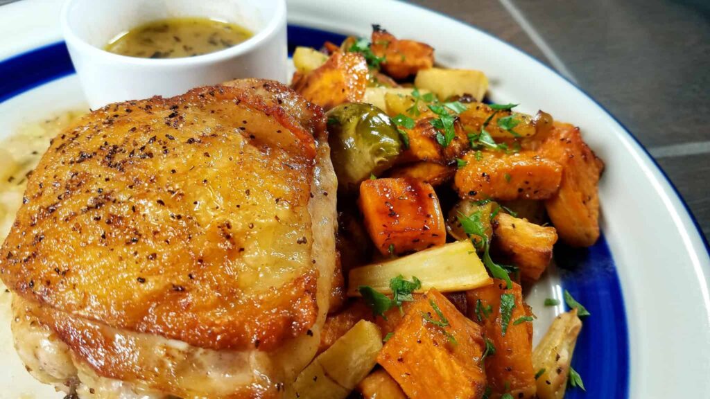 baked chicken on plate