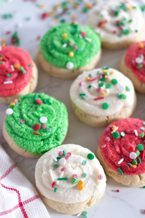 sugar cookies on table 