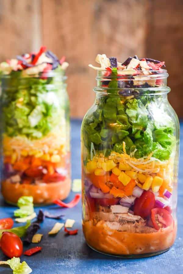 taco salad in a jar