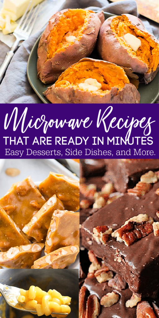 Quick and easy microwave recipes for when you are short on time. Desserts, sides and even main dishes to try out. #passion4savings #microwave #easy #quick #shortontime #newcook #recipe #ideas microwave recipes