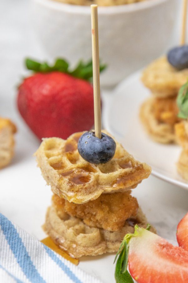 Easy Chicken and Waffles Appetizer Recipe 2023 AtOnce