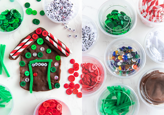 gingerbread house collage