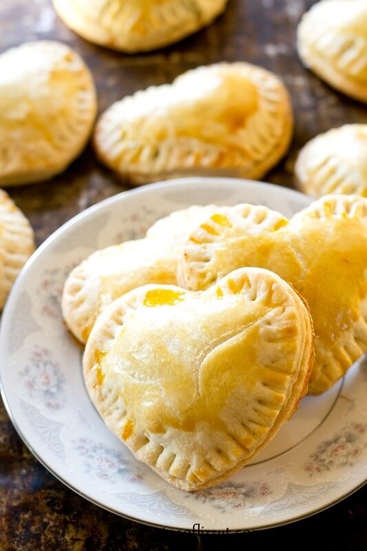 hand pies in shape of heart
