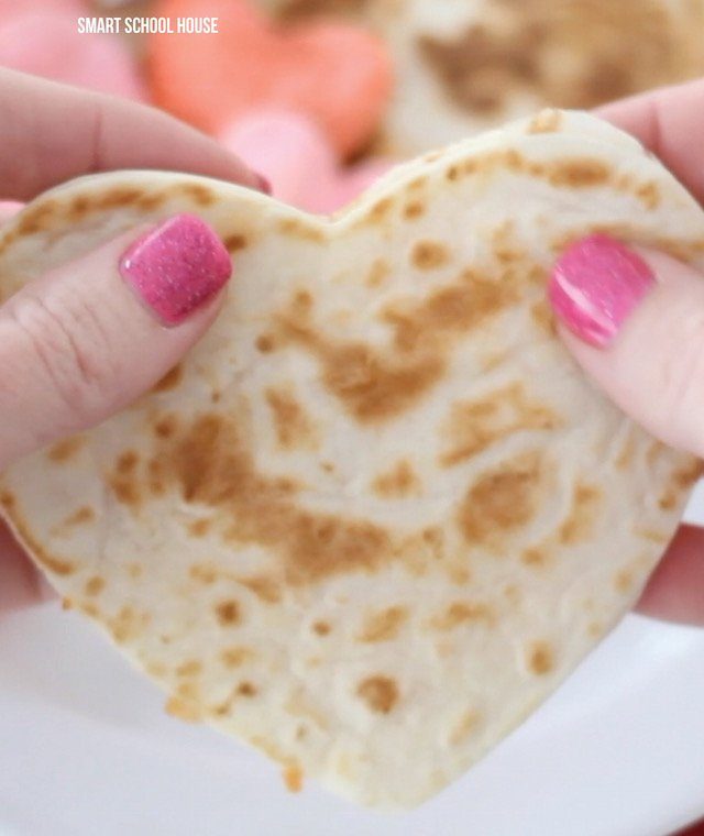 heart cheese quesadilla 