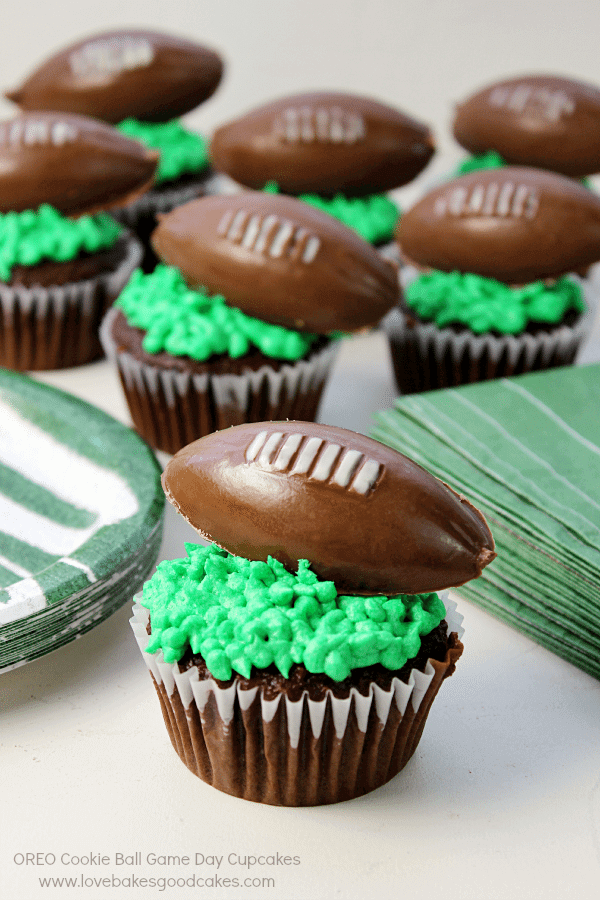 Oreo cookie football cupcakes 