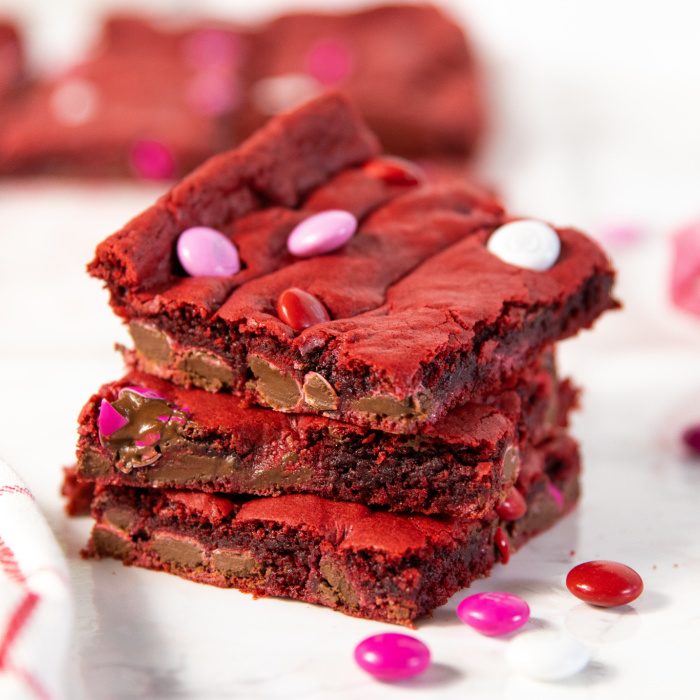 cake mix cookies stacked on top of each other