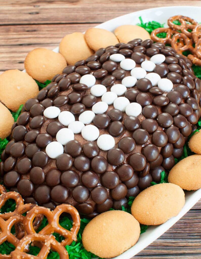 chocolate football cheese ball dessert 