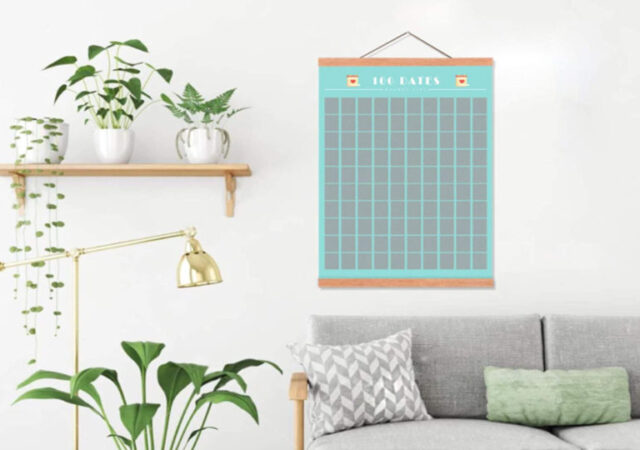 100 Dates Bucket List Scratch Poster