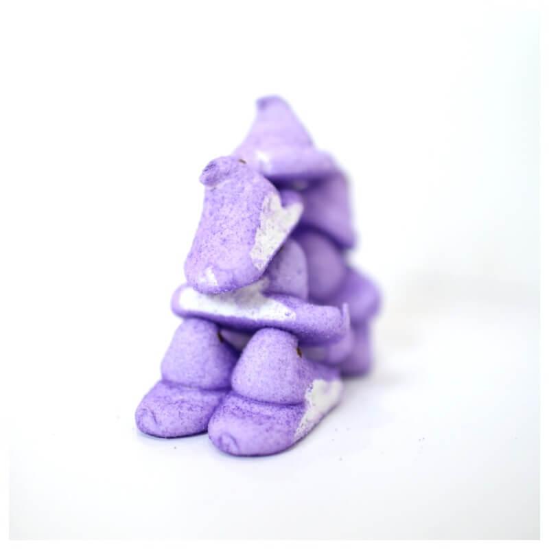 peeps stacked up on tale 