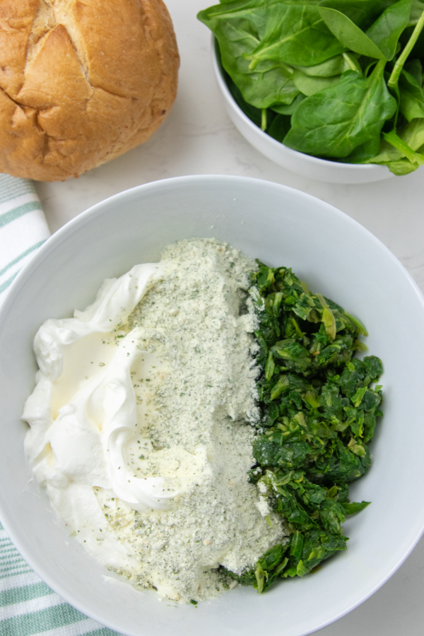 dip ingredients in a bowl 