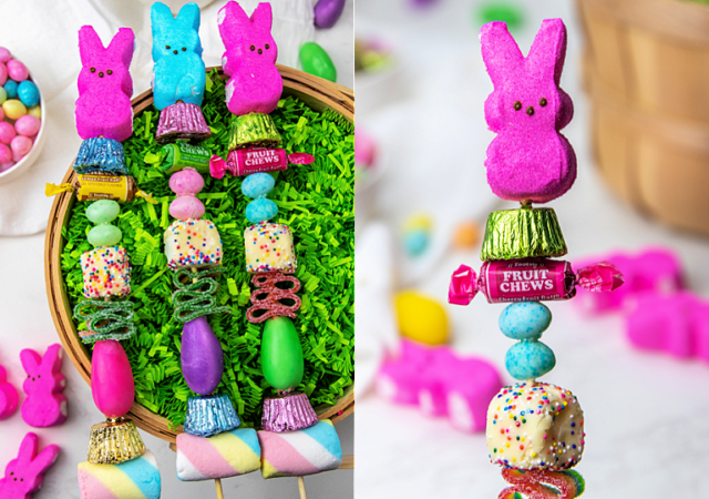 collage of desert kabobs