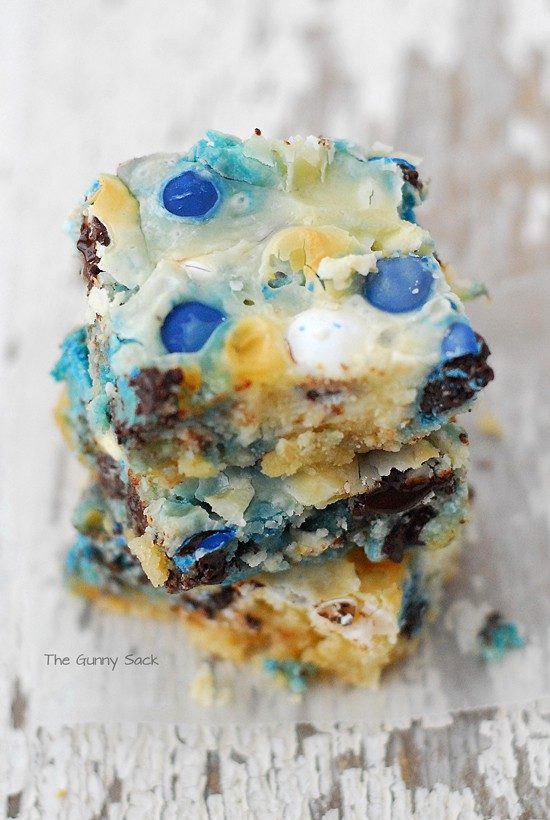 york mint magic bars stacked on top of each other on table 