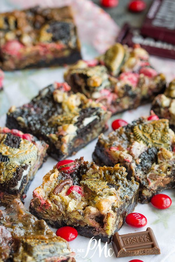Oreo magic bars on table 