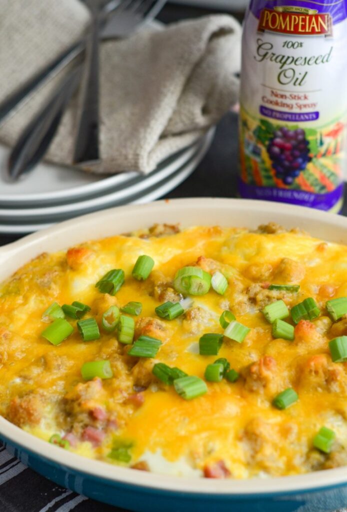 frittata in skillet on stove 