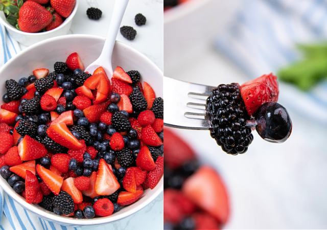 Patriotic Lemonade Fruit Salad