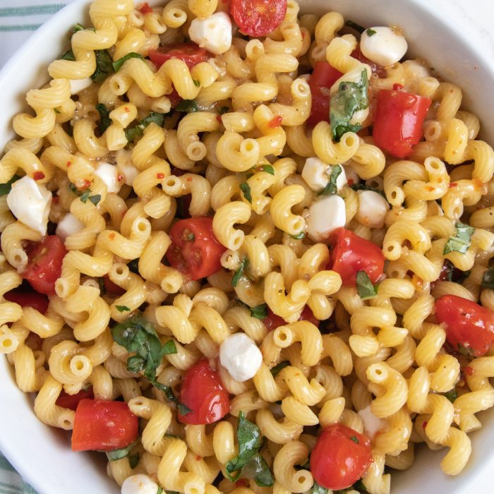 bowl of caprese salad 
