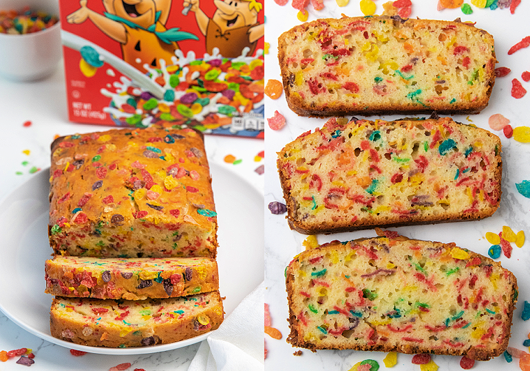 Fruity Pebbles Bread collage