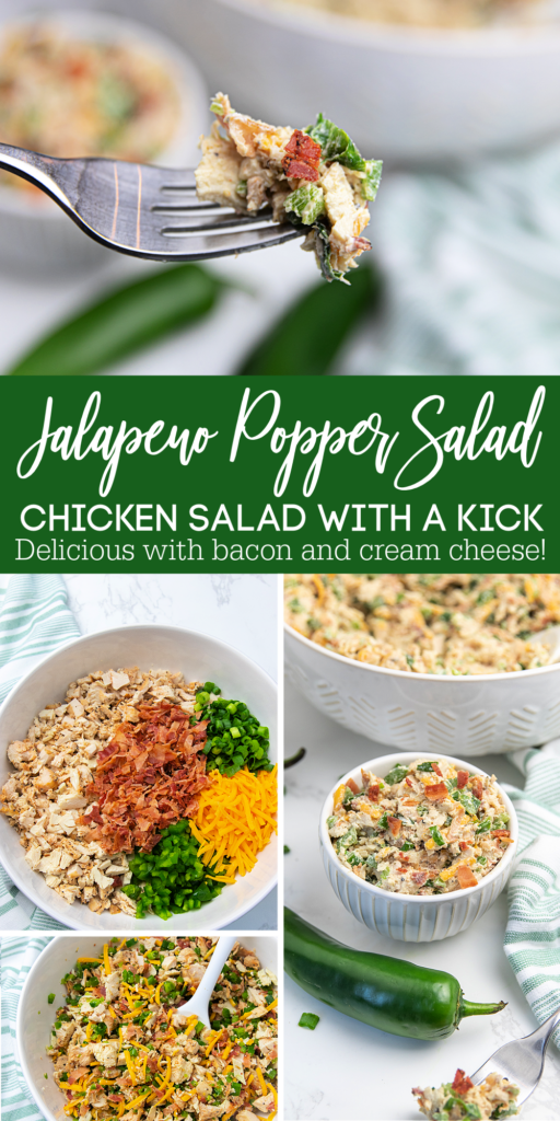 Jalapeño Popper Chicken Salad is a spicy and creamy chicken salad. Loaded with jalapenos, cheese, chicken, and more. A must make lunch idea. #passion4savings #chicken #spicy #jalapeno #popper #dinner #Lunch jalapeno popper chicken