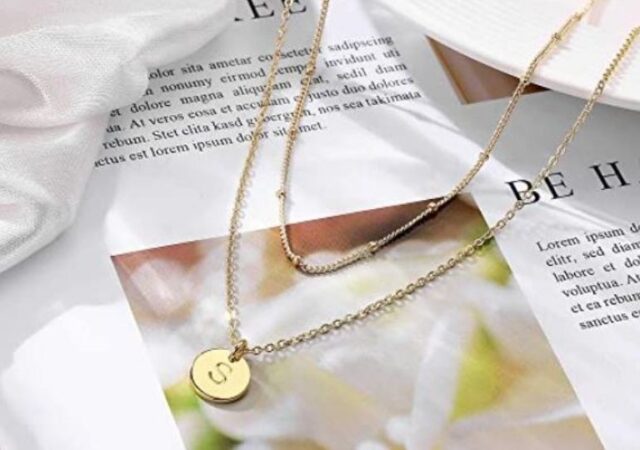 Gold Disc Necklace on Sale