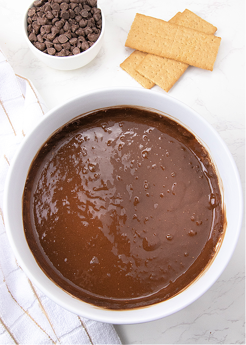S'Mores Poke Cake Batter