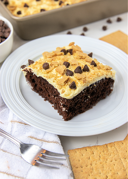 S'Mores Poke Cake