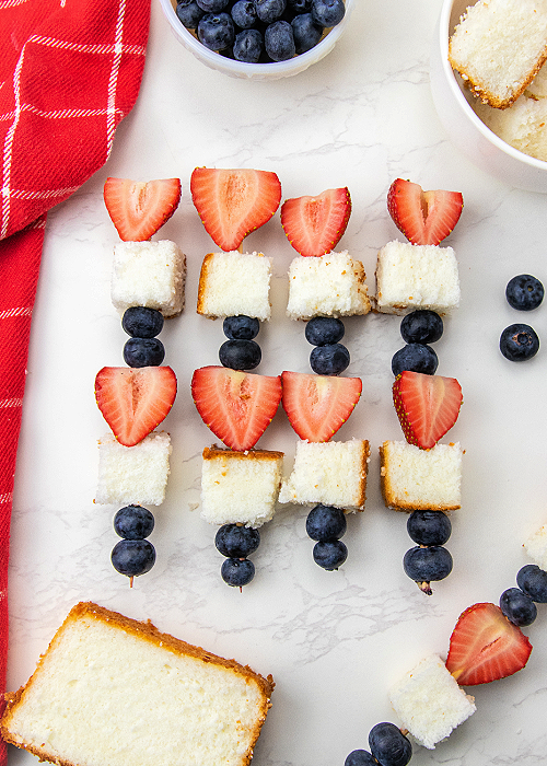 red white and blue fruit skewers