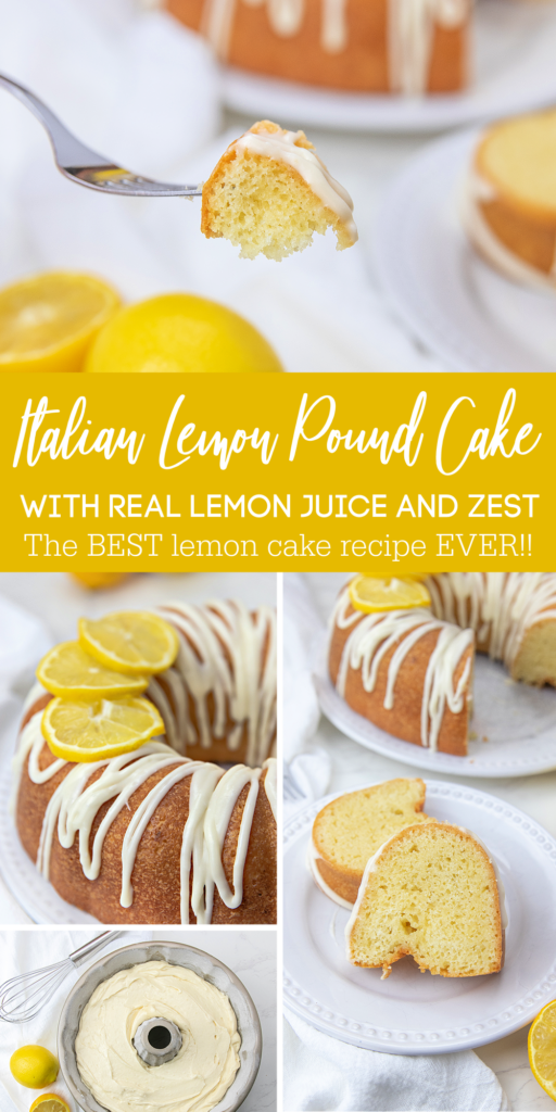 Italian Lemon Pound Cake Pinterest Image