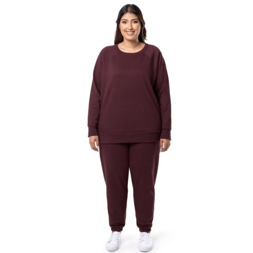 Terra & Sky Women's Plus Size Wide Leg Lounge Pants 