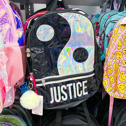 Justice Girls Denim Tie Dye Mini Backpack, Women's, Size: Small, Blue