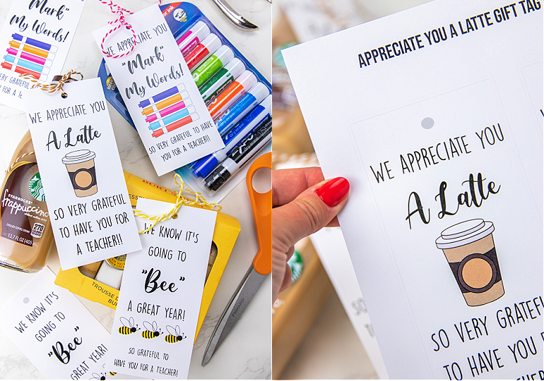 free printable teacher gift tags