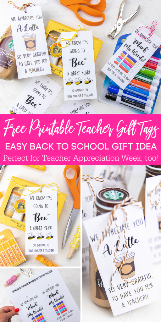 free printable teacher gift tag