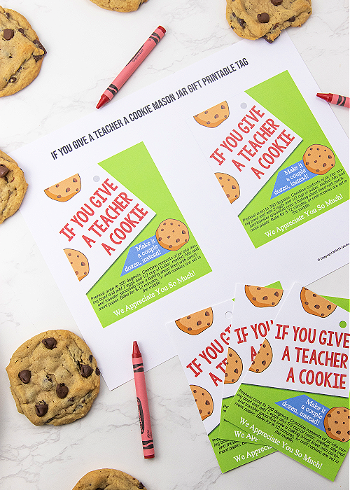 free printable if you give a teacher a cookie tag