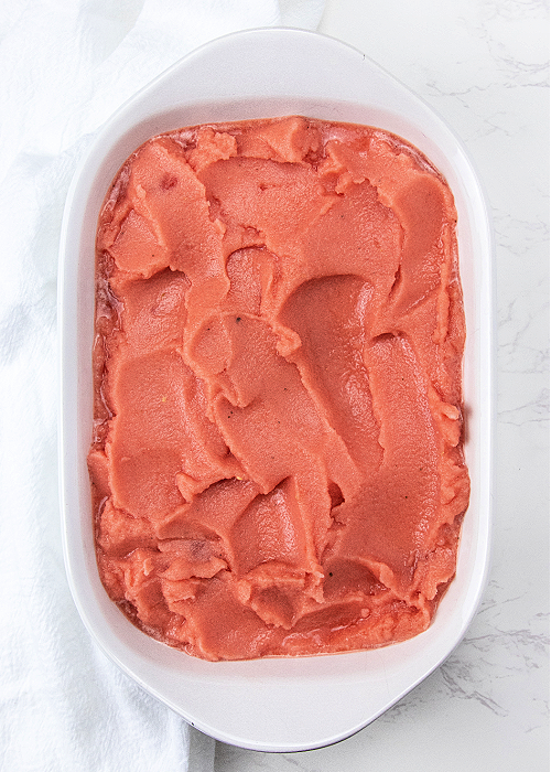 watermelon mixture in a dish