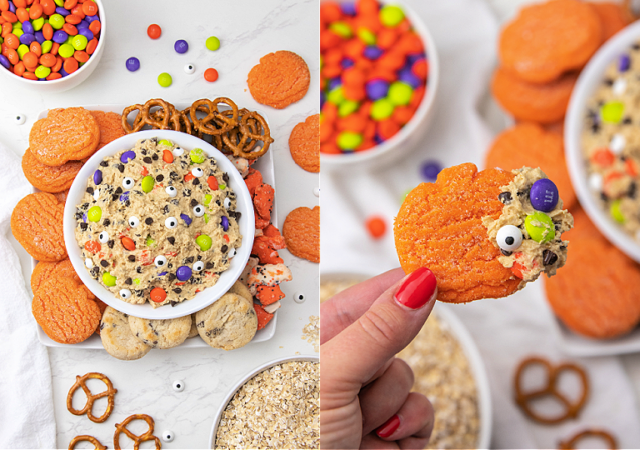 halloween monster cookie dip