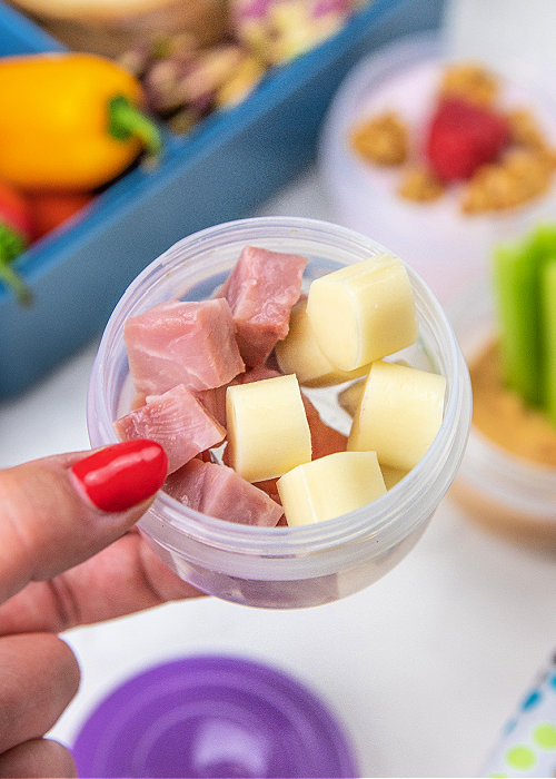 ham and cheese high protein lunchbox ideas for kids