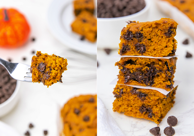 pumpkin chocolate chip cookie bars feature image