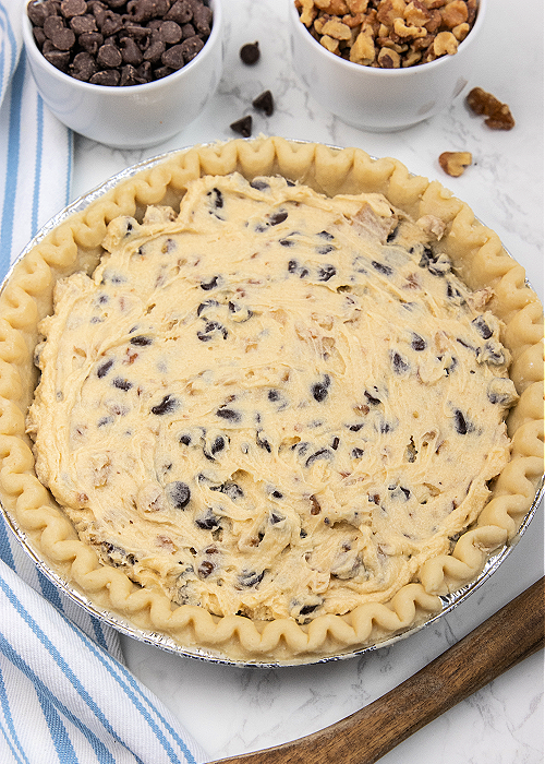 unbaked chocolate chip pie