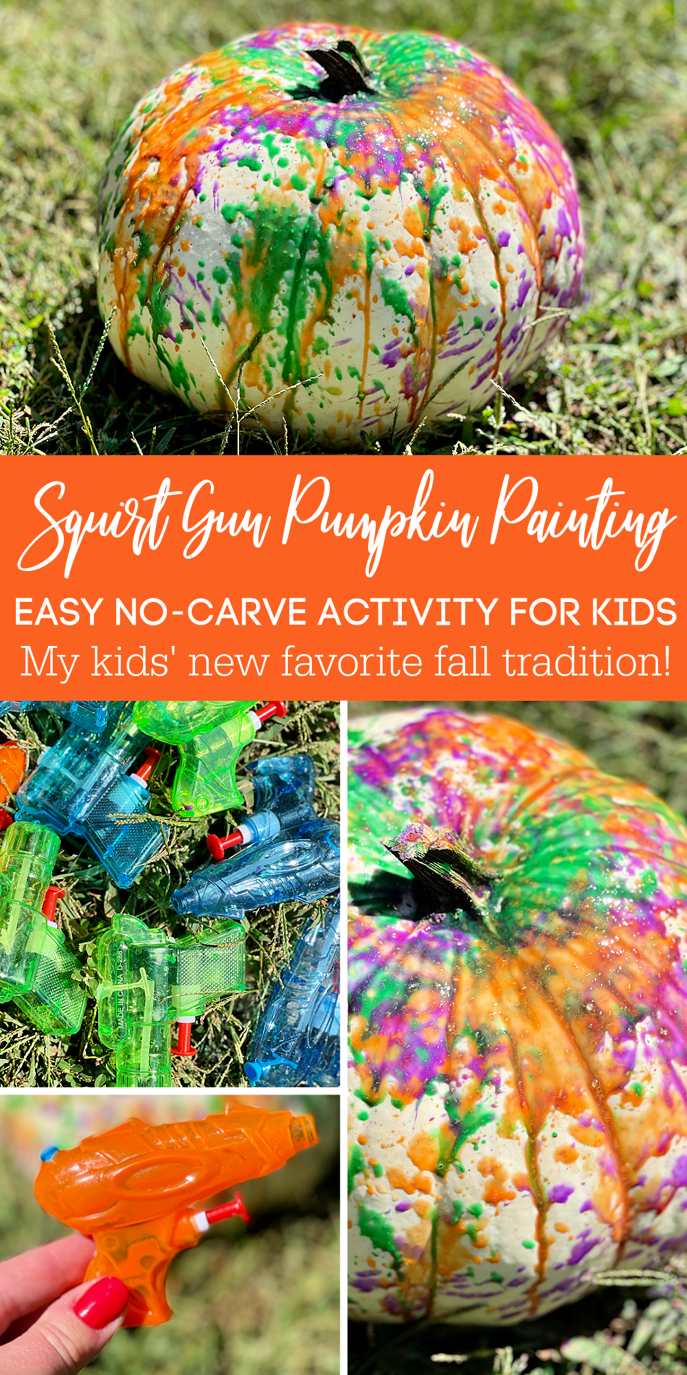 squirt gun pumpkin painting pinterest