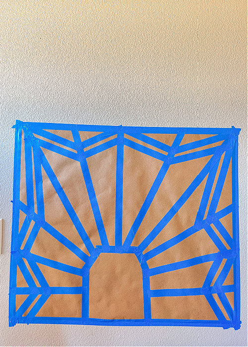 painters tape on kraft paper