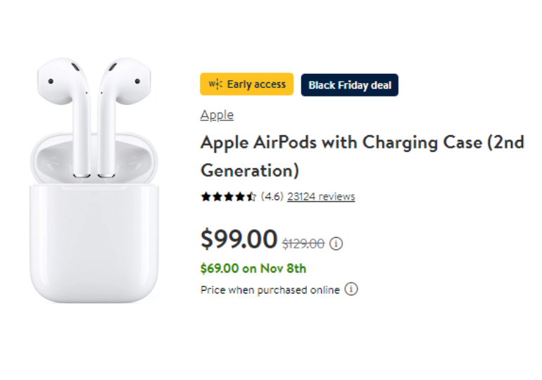 Black Friday Walmart Deals 2023 AirPods