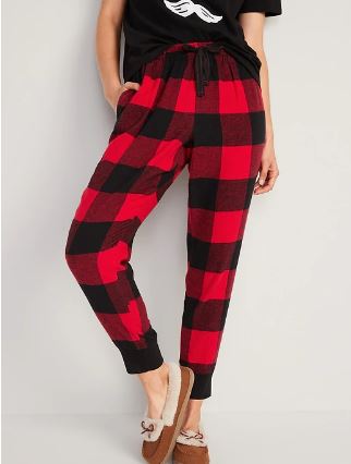 old navy flannel joggers