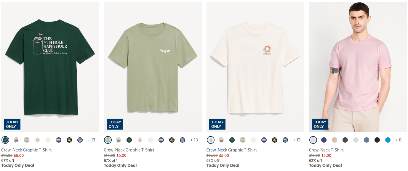 Old Navy Mens Tees on Sale