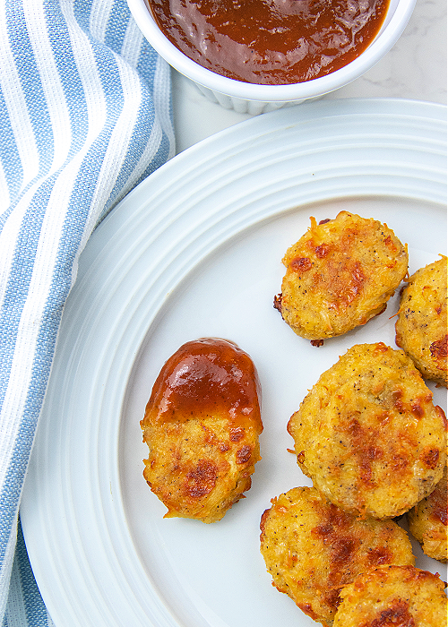 homemade nuggets on a plate